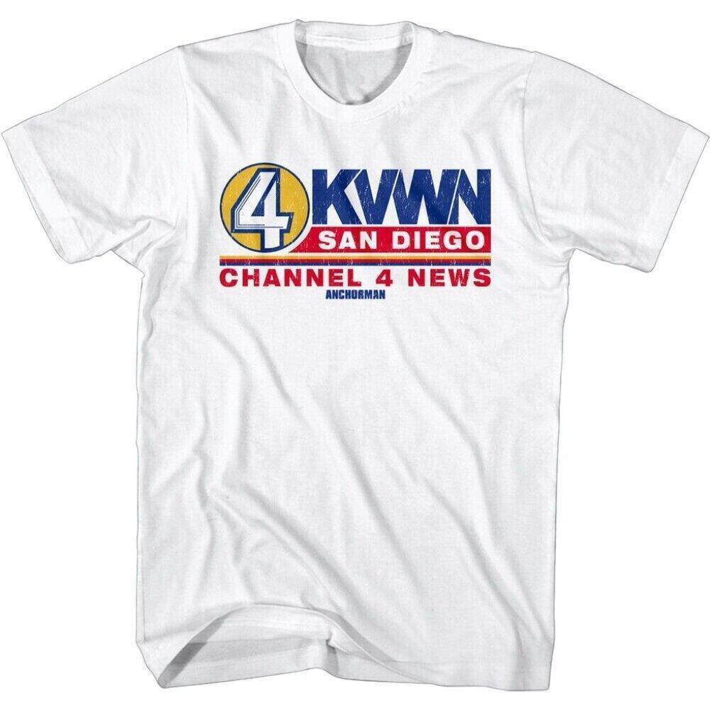 Anchorman Channel 4 News Ron Burgundy Movie Humor Graphic Fan T-Shirt 73